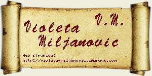 Violeta Miljanović vizit kartica